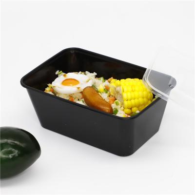 China Disposable Rectangle Food Container Plastic PP Microwaved Fast Food Container for sale