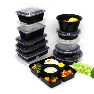 China Disposable rectangle food container pp plastic fast food container and fruit packaging container for sale