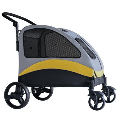 China Luxury Oxford Dog Walker Outdoor Travel Dogs Folding Portable Large Cats Cart Pet Trolley For Dogs for sale