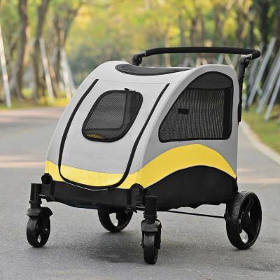 China Dogs Portable Pet Trolley Crate Bag Cat Bag Large Capacity Breathable Dog Stroller for sale