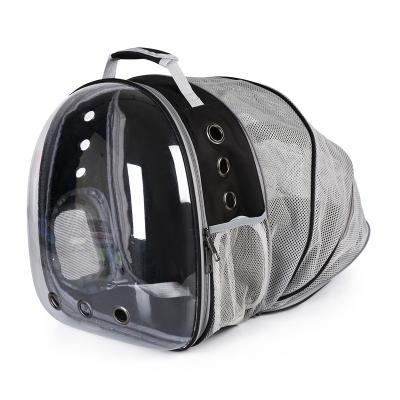 China New Arrival Breathable Stored Bubble Backpack Carrier Airline Approved Extended Pet Backpack Carrier for sale