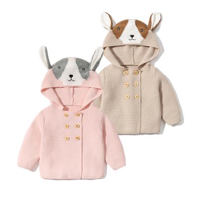 China Kids Clothing Anti Shrink Fashionable Spring Knitted Blouse Girls Cute Cartoon Coats Baby Boy Long Sleeve Casual Jackets for sale