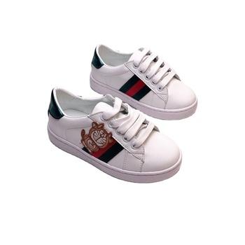 China Baby white Baby buckskin sneakers baby shoes school shoes fashion kids Usb flat boys&girls casual shoes for sale