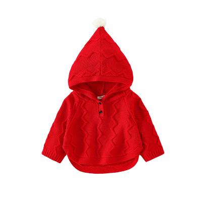 China Wholesale Anti Shrink Kids Wear Girls Autumn Style Warm Sweater Pullover Children Clothing Girls Long Sleeve Hooded Coat Wool Soft Sweater for sale