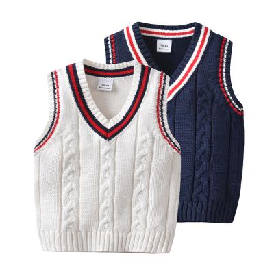 China Wholesale New Style Autumn/Winter Baby Boys Clothing Anti-Shrink Warm Sleeveless Sweaters Children Wear Baby Kids Match Knitted Vest for sale