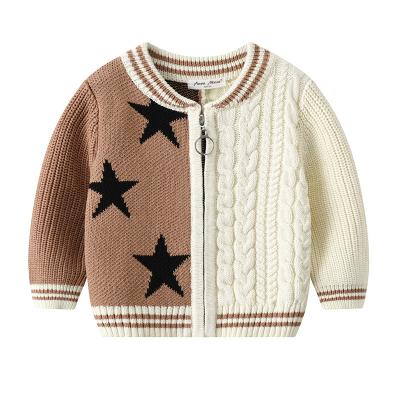 China Wholesale Anti Shrink Kids Wear Boys Autumn Warm Sweaters Baby Kids Sleeveless Knitted Vest Boys Long Sleeve Cardigan Girls Clothing for sale