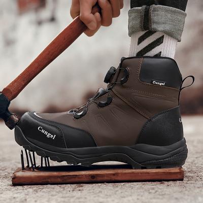 China New Design Anti Puncture Steel Toe Lightweight Fire Resistant Safety Boots Men Anti Slip Work Shoes for sale