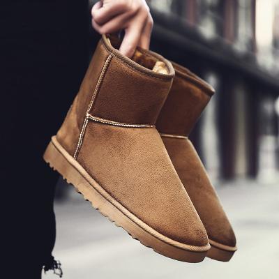 China China Fashion Trend Manufacturer-Made Fashion Simple Rubber Sole Suede Leather Warm Men Winter Snow Boots for sale