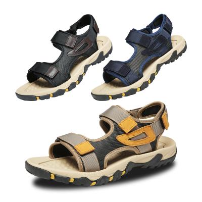 China New Hot Release Anti-slippery Beach Waterproof Men's Sandals Men Leather Trim Slippers Sandals Homme for sale