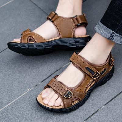 China Factory Direct Discount Anti-slippery Summer Anti-skid Sandal Shoes Slippers Logo Mens Leather Sandals for sale