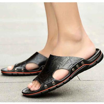 China New Arrival Beach Outdoor Stylish Men's Sandals Anti-slippery Man Slipper Sandal Shoes Leather Sandals For Men for sale