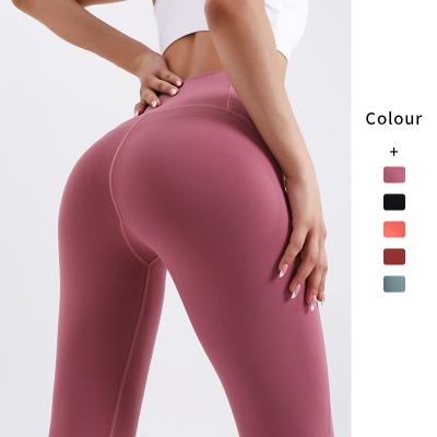 China New Design Gym Workout Lulu Sports Pants High Waist Breathable Bubble Yoga Pants Custom Made for sale