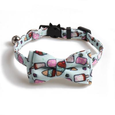 China Hot Selling Colorful Collar Personalized Cute Summer Style Cloth Cat Pet Collar for sale