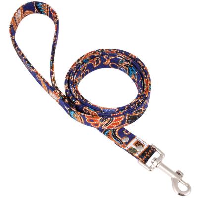 China Custom Dogs Dog Leash Printed Logo Hands Colorful Free Rope Nylon Dog Leash Variety for sale