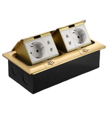 China Golden Soft Slow Auto Type Residential / Multipurpose EU Floor Socket Electrical Outlet With BS Plug 250v16A for sale