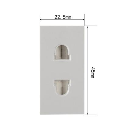 China Two-hole Power Socket 10A/250V Universal Residential/General Purpose Wall Switch Socket 45mm*22.5mm for sale