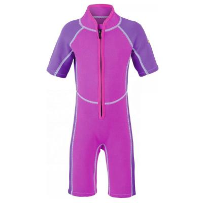 China Front Zipper Kids 2mm Sleeve Neoprene Swimsuit 3mm Antibacterial Child Wetsuit Short Diving Suit for sale