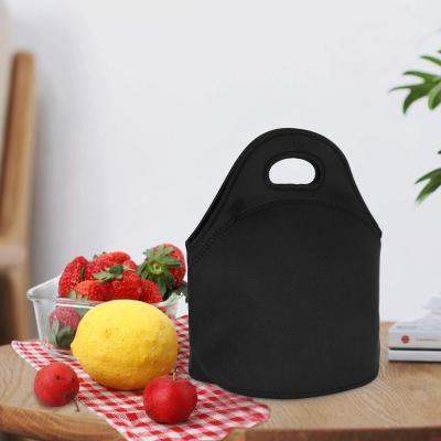 China 2022 Ladies Waterproof Reusable Eco Friendly Insulated Waterproof Neoprene Black Beer Lunch Tote Carrying Bags For Hot Food Delivery for sale