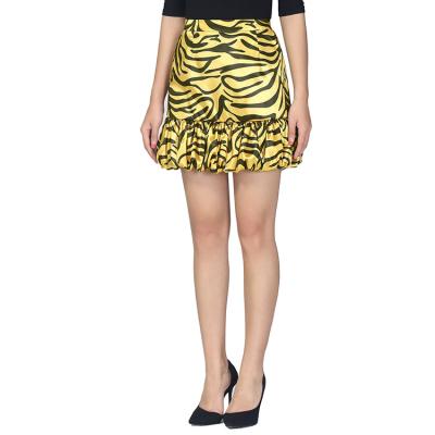 China Plus Size Manufacturer Streetwear Sexy Zebra Animal Printed High Waist Mini Women Skirt Summer Korean Japan Pleated Vintage Skirts for sale