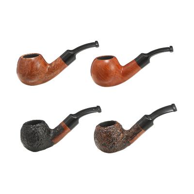 China Goods Handcrafted Briar Pipes Small Long High Quality New Arrival Custom Made Fancy Cheap Wooden Hand Tobacco Wooden Smoking Pipe for sale