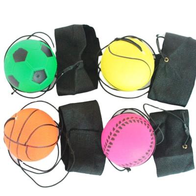 China Hand cast foam rubber ball. Solid Elastic Fluorescent Circle Foot Baton Wrist Ball. 6.3cm rubber ball A09 for sale