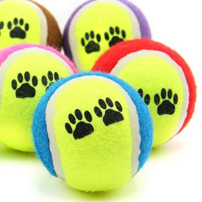 China Manufacturers Supply Elastic Pet Gnawing Tennis Ball Dog Paw Gnawing Footprints Tennis Training Wholesale A09 for sale