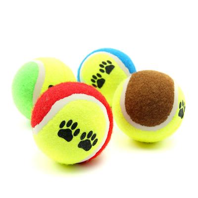 China Natural Rubber Chemical Fiber Tennis Pet Nibbles Practice Tennis Balls for sale