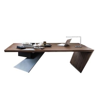 China European modern exquisite simple style board office computer solid wood desk convertible large and office desk for sale