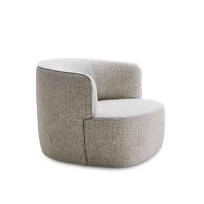 China Round Armchair Home Furniture Rounded Shape Fabric Cover Removable Swivel Armchair For Living Room Lounge for sale