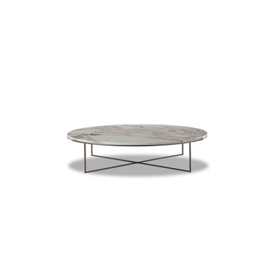 China Round marble coffee table round stainless steel marble top base corner natural stone top coffee table for sale