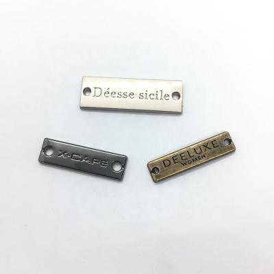 China Sustainable Metal Label Tags For Clothing for sale