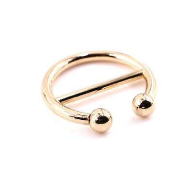 China Eco - Friendly Fashionable Accessary Ring Buckles With Half Balls For Lady Flat for sale