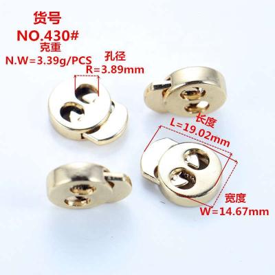 China New Jacket Commercial Custom Drawstring Cord End Spring Lock Metal Elastic Rope Stopper Commercial Custom Gold Nickel Free for sale