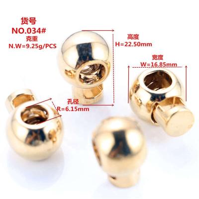 China 2019 Nickel Free Commercial Metal Hardware Of Insurance And Round Feature Drawstring Rope End Toggles Stopper Lock Stopper For Bag for sale