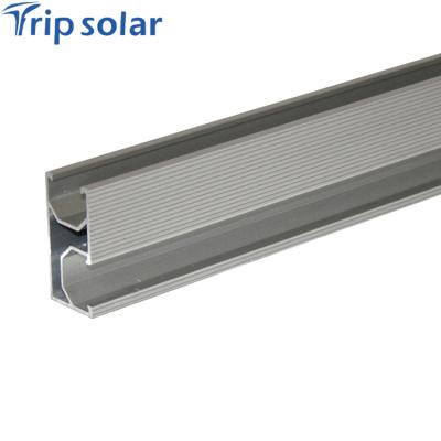 China Commercial PV Solar Panel Rack Anodized Aluminum Rail for sale