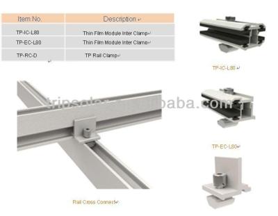 China Commercial Aluminum Frameless Solar Mounting Module Laminated Clamp for sale