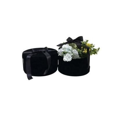 China Recycled Materials Custom Packaging Round Boxes Wholesale With Ribbon For Flower Arrangements for sale