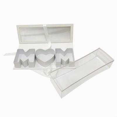 China Recycled Materials Wholesale Custom Logo Kraft Packaging Paper Gift Box With Pvc Window For Mother's Day for sale