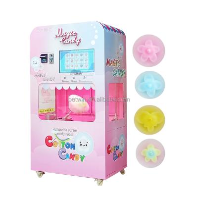 China SDK 2021 commercial marshmallow machine cotton candy flower vending machine robot for kids for sale