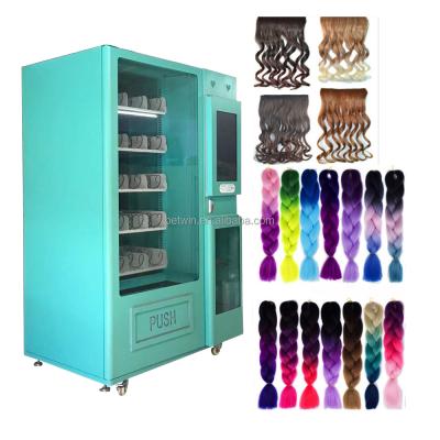 China Hotel Metro Station Shopping Mall Customized Bundles Wigs Pink Beauty Eyelash Lash Vending Machine For Hair for sale