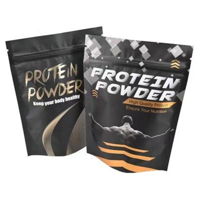 China Moisture Proof Factory customized aluminum foil packaging resealable stand up pouches whey protein powder bag for sale