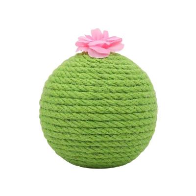 China New Design Viable Fashion Selling Spot Pet Toys Sisal Rope Ball Cat Toy Cat Catches Ball for sale