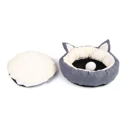 China Factory Price Indoor Plush Pet Cat Kennel Autumn And Winter Living Room Stocked Warm Plush Pet Cat Kennel for sale