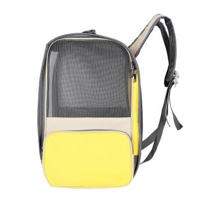 China Sustainable Factory Made Double Shoulder Square Pet Backpack Durable Nylon Material Pet Backpack for sale