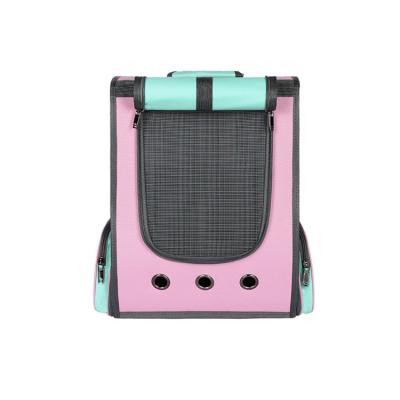 China 2022 Viable New Mesh Perspective Pet Backpack Breathable Cool Pet Backpack for sale