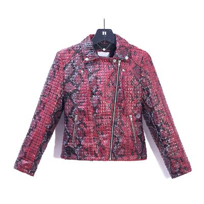 China Factory Direct Low MOQ Waterproof PU Faux Leather Women Grow Leather Jackets for sale