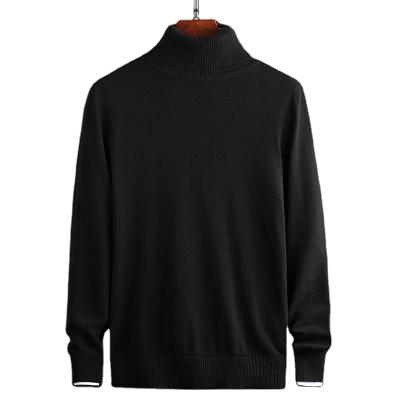 China Wholesale Custom Men's Anti-Wrinkle Cotton Sweater Leisure High Neck Daily Warm Autumn And Winter Knitted Sweater for sale