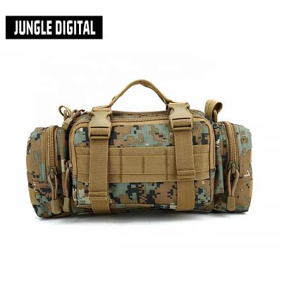 China Large Capacity Camo Military Logo Tactical Heavy Duty Round Duffel Bag Anti Theft Sling Custom Bag for sale