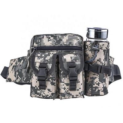 China OEM Anti-theft Multi-pocket 900D Nylon Water Bottle Holder Mounting Tactical Fanny Pack Cycling Waist Belt Bag for sale