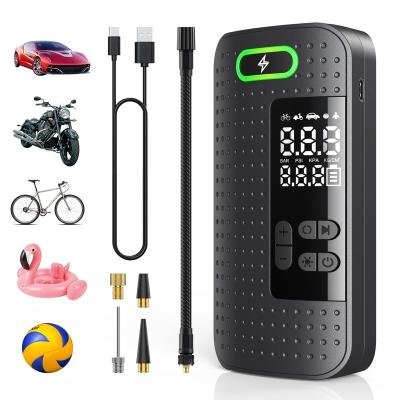 China Protable New Arrival Digital Display Auto Car Compressor Car Tire Inflator Lightweight Cordless Portable Pump For Bicycle for sale